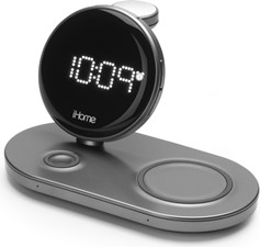 iHome - Compact Alarm Clock w/Qi Wireless Fast Charging
