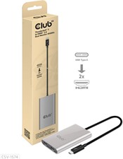 Club3D - Thunderbolt 3 to HDMI 2.0 Dual Monitor Support 4K@60HZ