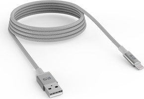 PureGear - USB-A to Lightning Braided Charge and Sync Cable (120cm) - Space Grey