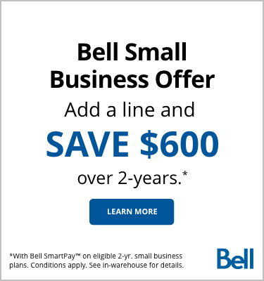 Bell small business offer. Add a line and save $600 over 2-years