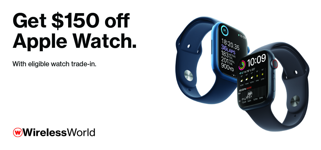 Get $150 off Apple Watch with eligible watch trade-in