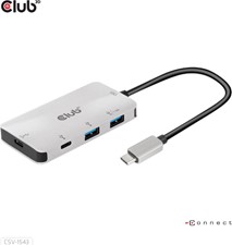 Club3D -  USB-C Gen2 PD Charging Hub to 2x USB-C 10G ports and 2x USB 10G ports