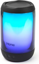 iHome -  PlayGlow + Rechargeable Color Changing Waterproof Bluetooth Speaker with Mega Battery Black