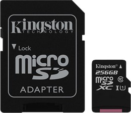 Kingston - 256GB UHS-I Class 10 Micro SDHC Canvas Select Flash Card