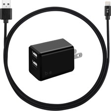 Blu Element - Wall Charger Dual USB 3.4A w/Lightning Cable