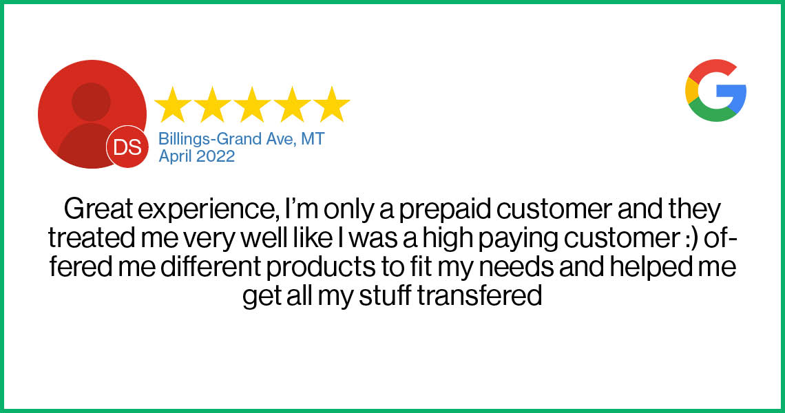 Check out this 5-star review about the Verizon Cellular Plus Grand Ave store in Billings, MT.