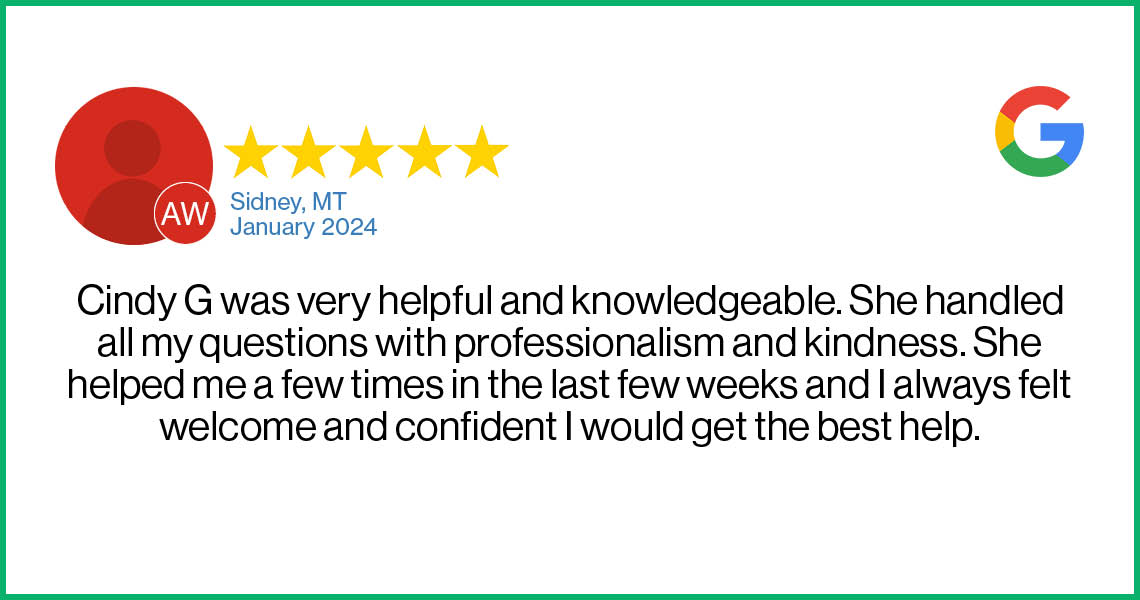 Check out this recent customer review about the Verizon Cellular Plus store in Sidney, MT.