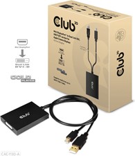 Club3D - Mini DisplayPortTM to Dual Link DVI/HDCP OFF version for Apple Cinema Displays Active Adapter Black
