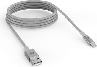PureGear - USB-A to Lightning Braided Charge and Sync Cable (180cm) - Gray