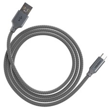 Ventev - chargesync alloy USB A to Micro USB Cable 4ft - Steel Gray