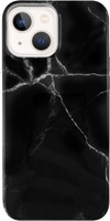 Uunique London iPhone 13 Uunique Black (Black Marble) Nutrisiti Eco Printed Back Case