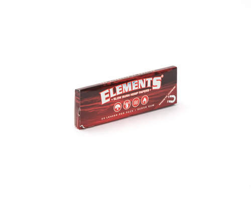 Elements Red, King Slim Hemp Rolling Papers