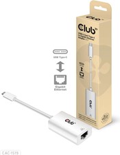Club3D - USB-C 3.1 Gen 1 Gen 1 Male to 1GB Ethernet Female Active Adapter