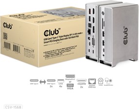 Club3D - USB-C Triple Display DP Alt Mode w/ SMART Dynamic PD Charging Dock