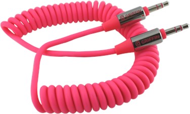 Griffin 6&#39; Fluoro Fire Coiled 3.5mm Cable