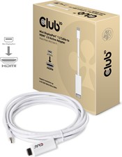Club3D Club 3D - MiniDisplayPort 1.2 Cable Male to HDMI 2.0 Male 4K 60HZ UHD/3D Active Adapter 3m/9.84ft White