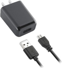 KEY 2.4A Single-USB Wall Charger with microUSB Cable
