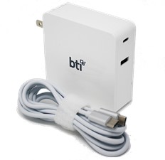 BTI AC Adapter 87W for USB Type C Laptops - Not Retail Packaged - White