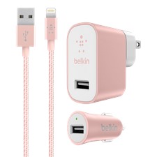 Belkin 2.4A Lightning Wall/Car Charger Combo