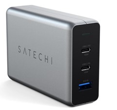 Satechi - 100w Usb-c Pd Compact Gan Wall Charger - Space Gray
