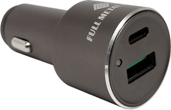 Qmadix Dual Port Power Delivery USB-C and Quick Charge 3.0 USB-A Car Charger Adapter