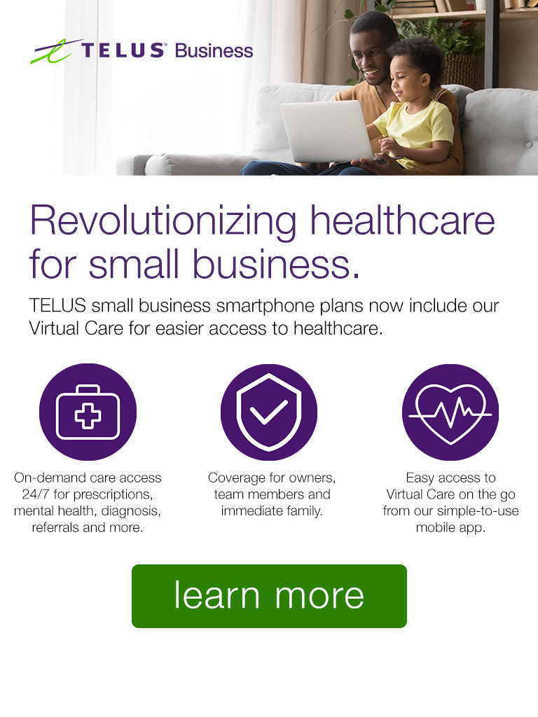 TELUS Small Business Smartphone Plans Now Include TELUS Health Virtual Care!