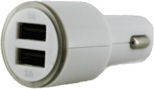 Muvit 3.1A  Dual USB Car Charger - White