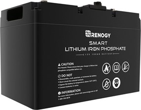 Renogy 12V 100aH Smart Lithium Iron Phosphate Battery