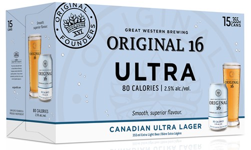 Great Western Brewing Company 15C Original 16 Canadian Ultra Lager 5325ml