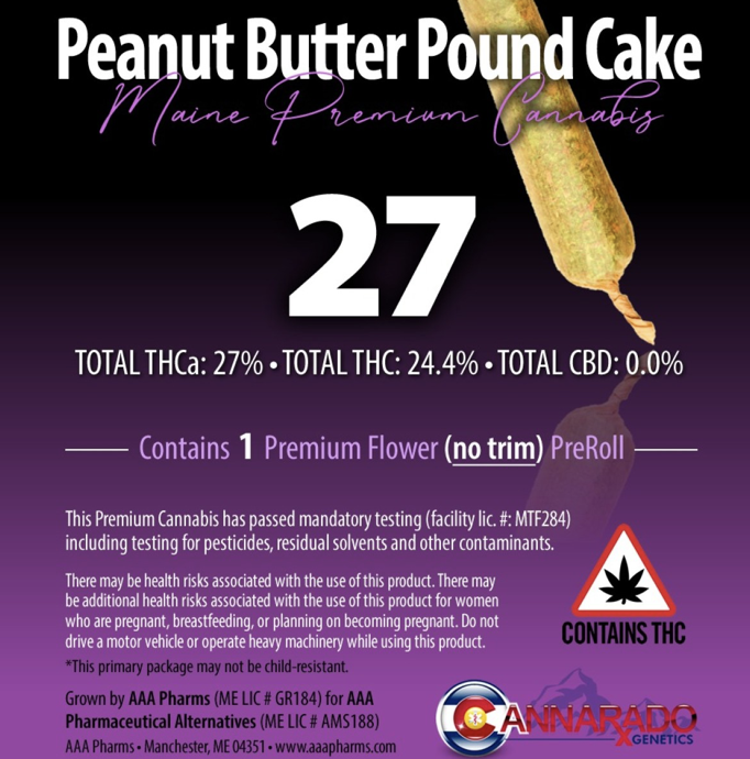 AAA Pharms Peanut Butter Poundcake Pre-Roll