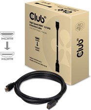 Club3D - HDMI 2.0 Extension Cable High Speed 4K60Hz UHD M/F 3m/9.8ft Black
