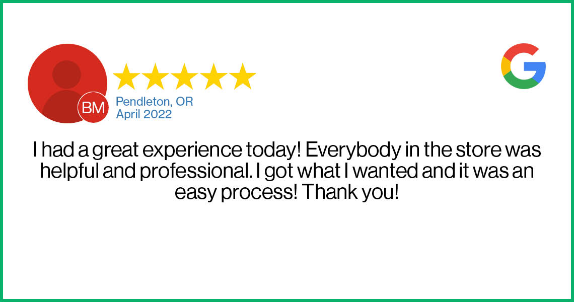 Check out this recent customer review about the Verizon Cellular Plus store in Pendleton, OR.