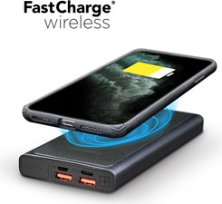 PowerPeak Power Peak 2-in-1 Portable Fast Charge Wireless Charger and Battery Pack 10,000 mAh