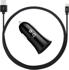 Blu Element Single 2.4A Car Charger w/Lightning Cable