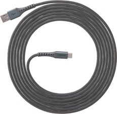 Ventev - ChargeSync Alloy USB-C Cable 10ft - Steel