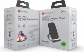 PowerPeak FastCharge Wireless Charging Stand - includes Fast Charge adapter (1.4X Faster)
