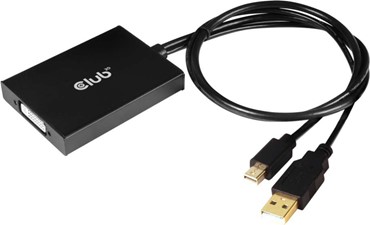 Club3D - MiniDisplayPort to Dual Link DVI-I Dual Link Active Adapter MAX RES 4K30HZ