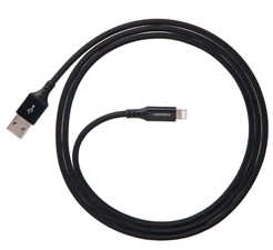 Ventev - ChargeSync Alloy Lightning Cable 4ft - Black