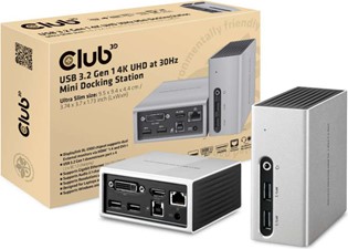 Club3D - USB 3.1 Gen 1 4K UHD Mini Docking Station