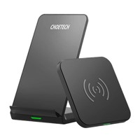 CHOETECH 10W Wireless Charging Stand &amp; Pad 2-Pack