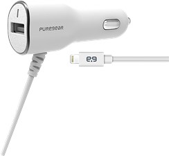 PureGear 3.4A Car Charger for Lightning Devices 