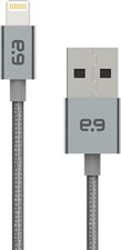 PureGear - 4ft Braided USBA to Lightning Cable - Space Gray