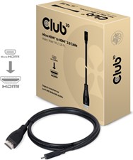 Club3D - Micro HDMI to HDMI 2.0 Cable 4K60HZ M/M 1m/3.28ft Black