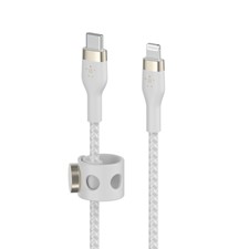 Belkin - BOOSTCHARGE&#160;PRO Flex USB-C&#160;Cable w/ Lightning Connector 6ft - White